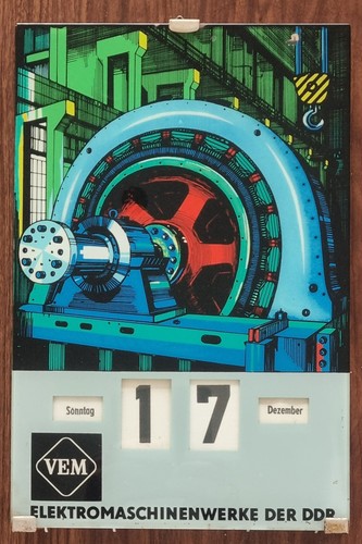 Seltener ddr drehkalender vem - ddr,