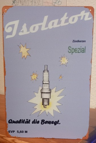 Blechschild isolator ddr alte - isolator,